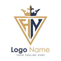 Initial monogram with triangle shape creative letter logo