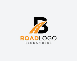 B letter road logo