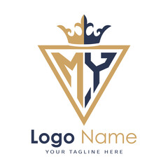 Initial monogram with triangle shape creative letter logo