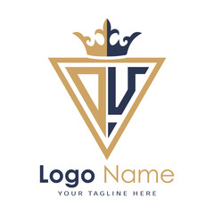 Initial monogram with triangle shape creative letter logo