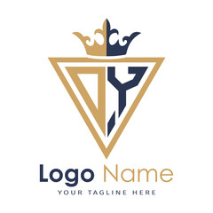 Initial monogram with triangle shape creative letter logo