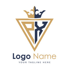 Initial monogram with triangle shape creative letter logo