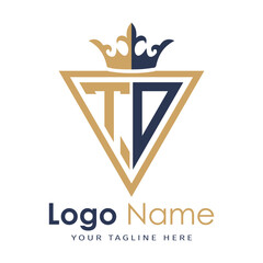 Initial monogram with triangle shape creative letter logo