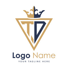 Initial monogram with triangle shape creative letter logo