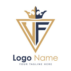 Initial monogram with triangle shape creative letter logo