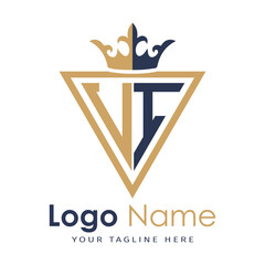 Initial monogram with triangle shape creative letter logo