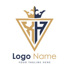 Initial monogram with triangle shape creative letter logo
