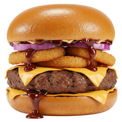 hamburger on white 4k backgroundless cutout