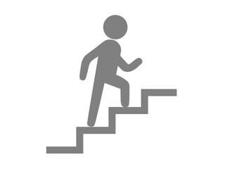 階段を上る人のピクトグラム（アイコン）