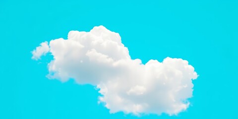 Two fluffy, light blue clouds drift against a bright, blank background, serene, spring