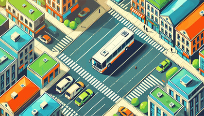 Vector illustration of transportation.