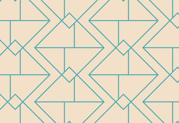 Seamless pattern with arabic geometric ornament. Vector illustration