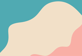 Abstract background with wavy shapes in pastel colors. Vector illustration