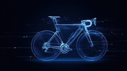 Fototapeta premium Futuristic Bicycle Design: A Digital Rendering of a Sleek Road Bike