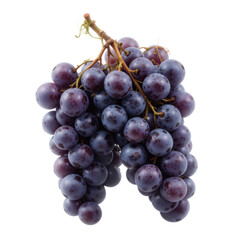 Fototapeta premium bunch of grapes with leaves isolated on transparent or white background