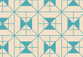 Seamless geometric pattern with triangles. Vector illustration in retro style.