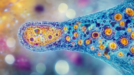 Fototapeta premium Examining Microscopic Cell Structure and Details Under High Magnification Science