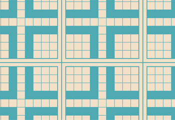 Seamless pattern with squares in retro style. Vector illustration.