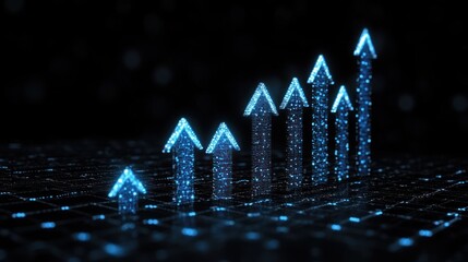 Upward Trend: Digital Growth Visualization