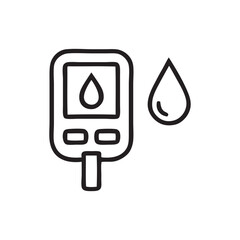 drop of blood, diabetes icon