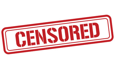 CENSORED red stamp text vector, rubber stamp