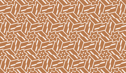 Pattern with abstract illusion triangles. Vector Seamless illustration. For your business, presentation, fashion print.