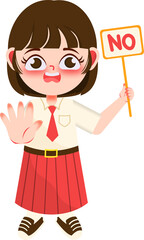 Illustration of School Children