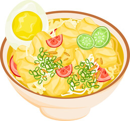 Illustration of Local Indonesian Food