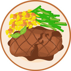 Illustration of Local Indonesian Food