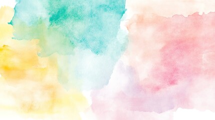 Obraz premium Set of Colorful Watercolor Squares Isolated on White, Pastel Square Design Elements for Posters and Invitations, Watercolor Color Chart