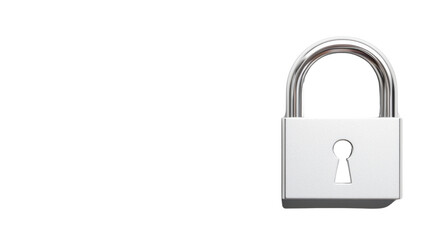 Naklejka premium Metallic padlock with keyhole symbolizing security and protection