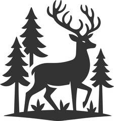 Deer animal vector silhouette