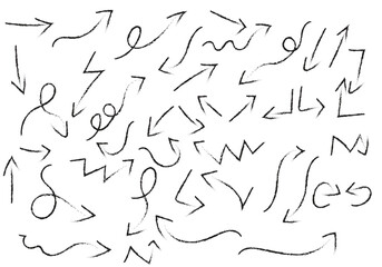 Set of Hand-Drawn Arrows for Design and Graphics