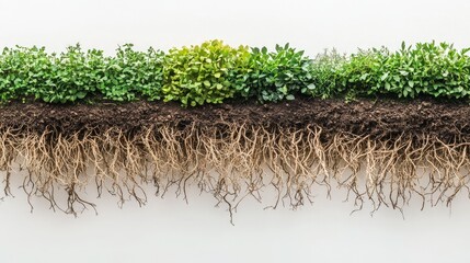 Field experiment showing the impact of deep-rooted plants on compacted soil layers.