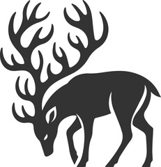 Deer animal vector silhouette