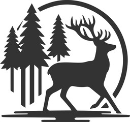 Deer animal vector silhouette
