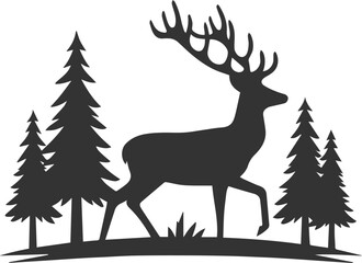 Deer animal vector silhouette