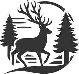 Deer animal vector silhouette