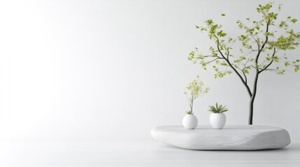 Minimalist zen garden scene