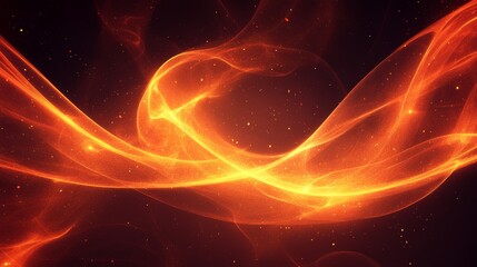 Fototapeta premium Fiery Abstract Nebula: A Glowing Cosmic Dance