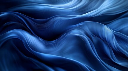 Obraz premium Abstract Blue Swirls: A Serene Digital Artwork