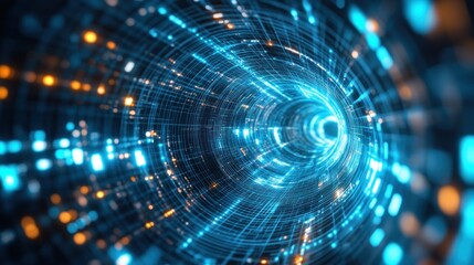 A futuristic wireframe tunnel spiraling into infinity, --ar 16:9 --v 6.1 Job ID: 8e77645f-86ba-4a8c-9073-fa9edfced01b