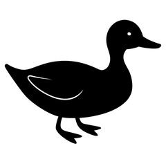 Duck Vector Silhouette | Waterfowl, Bird, and Nature Clipart