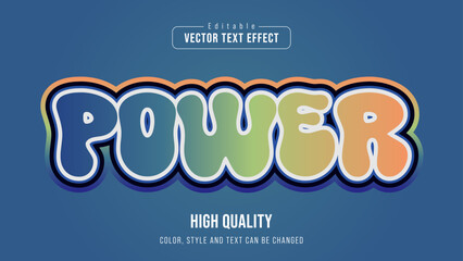 Bold Gradient Power Text Effect Design