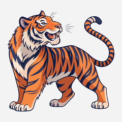Tiger Sticker vector art