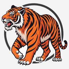 Tiger Sticker vector art