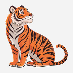 Tiger Sticker vector art