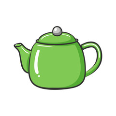 green tea pot icon, green tea pot vector illustration-simple illustration of green tea pot, perfect for green tea pot logos and icons