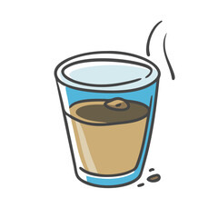 espresso shot icon, espresso shot vector illustration-simple illustration of espresso shot, perfect for espresso shot logos and icons