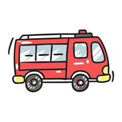 fire engine icon, fire engine vector illustration-simple illustration of fire engine, perfect for fire engine logos and icons